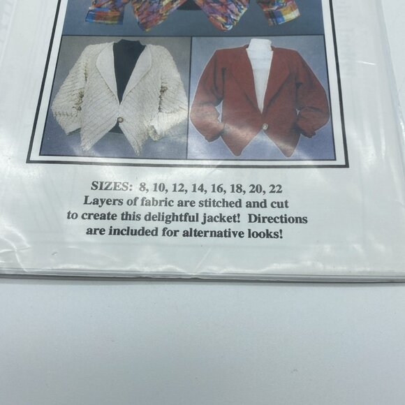 Vintage CNT Pattern Shear Delight Jacket Sewing Pattern Women’s 8–22 1990s Uncut - Picture 3 of 6